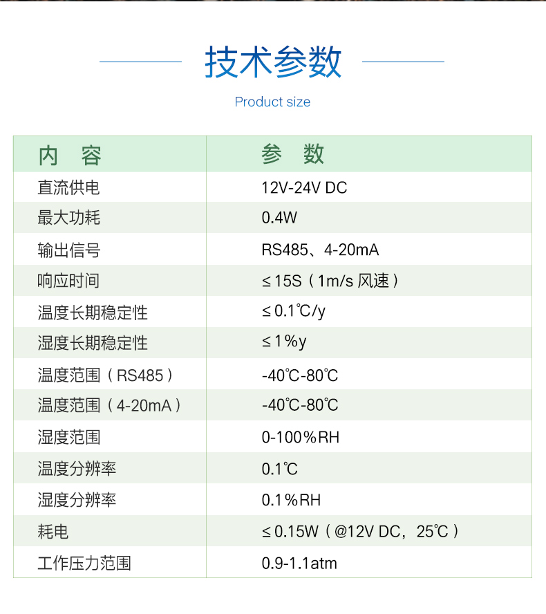 SPD传感器模块RS485/4-20mA输出探头高精度农业变送器，传感器模块